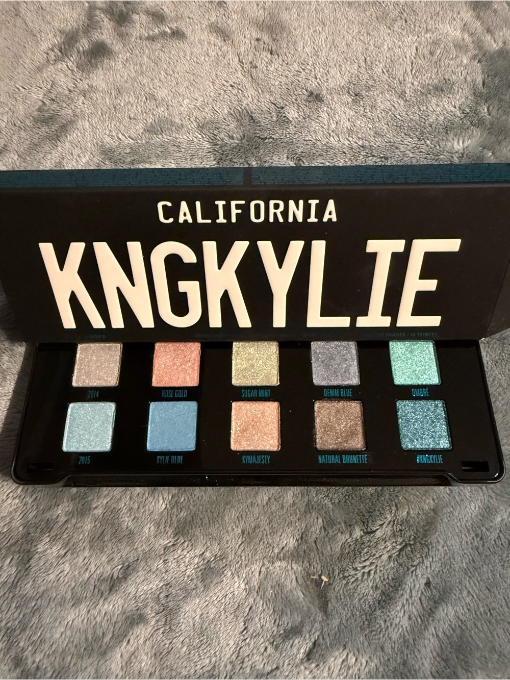 Kylie Cosmetics KNGKYLIE Shimmer Eyeshadow Palette - Teal, Blue, Pink, Gold